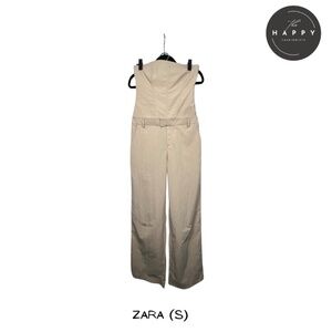 Strapless Beige Jumpsuit NWT (S) ZARA